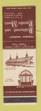 Matchbook Cover - French Market Restaurant Pancake Manor New Orleans LA
