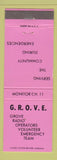 Matchbook Cover - Grove Radio Operators Volunteer Emergency Team