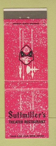 Matchbook Cover - Suttmiller's Theater Restaurant Dayton OH