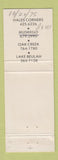 Matchbook Cover - Clifford's Supper Clubs Muskego Oak Creek Lake Beulah WI