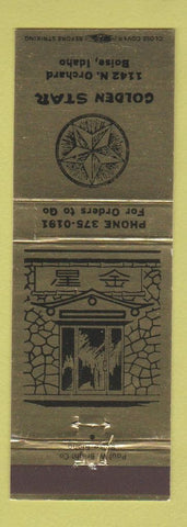 Matchbook Cover - Golden Star Boise ID restaurant