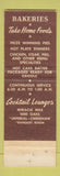 Matchbook Cover - Du-par's Restaurants Hollywood Studio City Encino CA