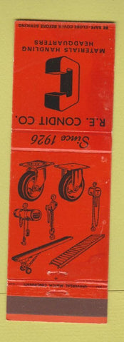 Matchbook Cover - RE Condit Materials Handling Dayton Cincinnati OH WORN