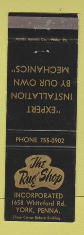 Matchbook Cover - The Rug Shop York PA