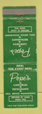Matchbook Cover - Pope's Cafeterias Restaurnts ST Louis MO WORN