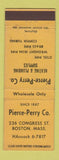 Matchbook Cover - Pierce Perry Boston MA Heating Plumbing Supply