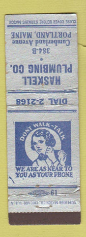 Matchbook Cover - Haskell Plumbing Portland ME WORN