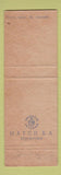 Matchbook Cover - Dreams Cantegril WEAR