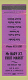Matchbook Cover - McNary Junction fruit Market AZ WEAR