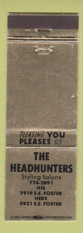 Matchbook Cover - The Headhunters Salon Portland OR WEAR