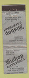 Matchbook Cover - Bishop Cafeteria Waterloo Sioux City Des Moines IA WORN