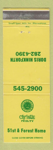 Matchbook Cover - Christie Real Estate Doris Hinkforth WI