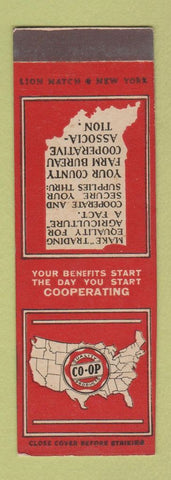 Matchbook Cover - COOP Products Agriculture Farm Bureau SAMPLE