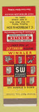 Matchbook Cover - Winkler Heating Air Conditioning CJ Peterson Corry PA