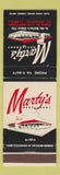 Matchbook Cover - Marty's Restaurant St Augustine FL