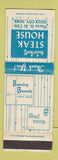 Matchbook Cover - Joe Gantz Steak House Sioux City IA WEAR #2