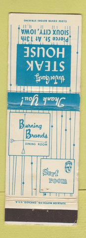 Matchbook Cover - Joe Gantz Steak House Sioux City IA WEAR #2