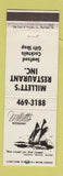 Matchbook Cover - Millett's Restaurant Verona Island ME