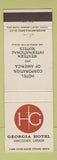 Matchbook Cover - Georgia Hotel Vancouver BC