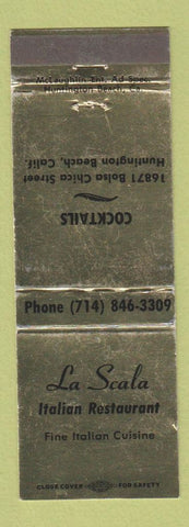 Matchbook Cover - La Scala Italian Restaurant Huntington Beach CA WEAR