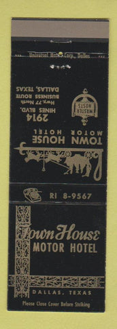Matchbook Cover - Town House Motor Hotel Dallas TX