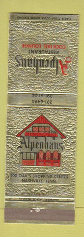 Matchbook Cover - Alpenhaus Nashville TN restaurant WEAR