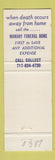 Matchbook Cover - Andrew Mamary Funeral Home Wilkes Barre PA