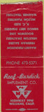 Matchbook Cover - Roof Burdick Massey Furguson Tractors Williams CA BOBTAIL