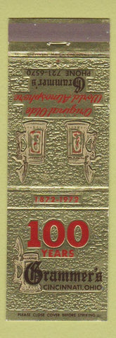 Matchbook Cover - Grammer's Cincinnati OH restaurant Beer Stein