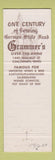 Matchbook Cover - Grammer's Cincinnati OH restaurant Beer Stein