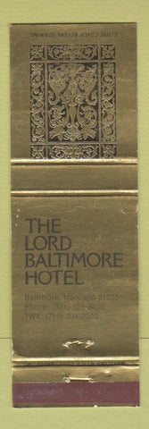 Matchbook Cover - Lord Baltimore Hotel MD WEAR