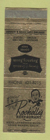 Matchbook Cover - Rochelle's Restaurant Long Beach CA