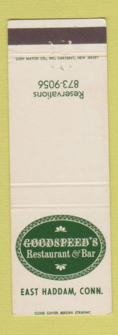 Matchbook Cover - Goodspeed's Restaurant Bar East Haddam CT