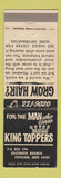 Matchbook Cover - King Toppers Cleveland OH toupee hair piece