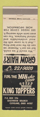Matchbook Cover - King Toppers Cleveland OH toupee hair piece