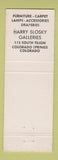 Matchbook Cover - Harry Slosky Galleries Furniture Colorado Springs WEAR