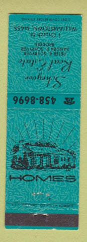 Matchbook Cover - Schryver Real Estate Williamstown MA