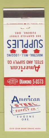 Matchbook Cover - American Steel and Supply Eugene OR