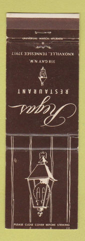 Matchbook Cover - Regas Restaurant Knoxville TN