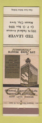 Matchbook Cover - Ted Leaver Insurance Mason City IA WEAR