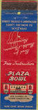 Matchbook Cover - Plaza Bowing Kansas City MO