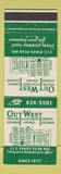 Matchbook Cover - Out West Printing Colorado Springs Stationery