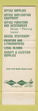 Matchbook Cover - Out West Printing Colorado Springs Stationery