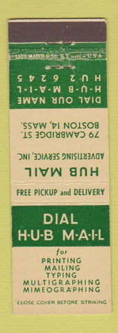 Matchbook Cover - Dial Hub Mail Advertising Boston MA printing
