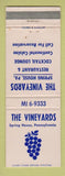 Matchbook Cover - The Vineyards Spring House PA Restaurant