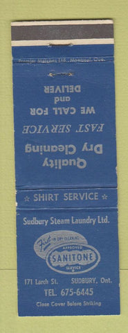 Matchbook Cover - Sanitone Cleaners Sudbury ON WEAR