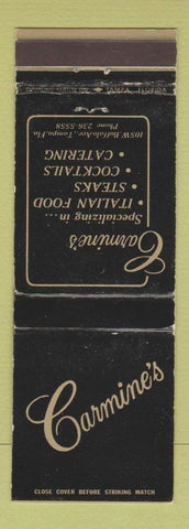 Matchbook Cover - Carmine's Italian Restaurant Tampa FL WEAR