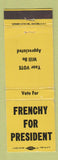 Matchbook Cover - French For President