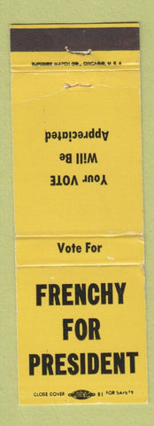 Matchbook Cover - French For President
