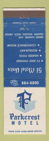 Matchbook Cover - Parkcrest Motel Harper Woods MI WEAR